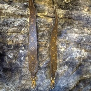 Auth Louis Vuitton Bandouliere Strap Monogram Black
